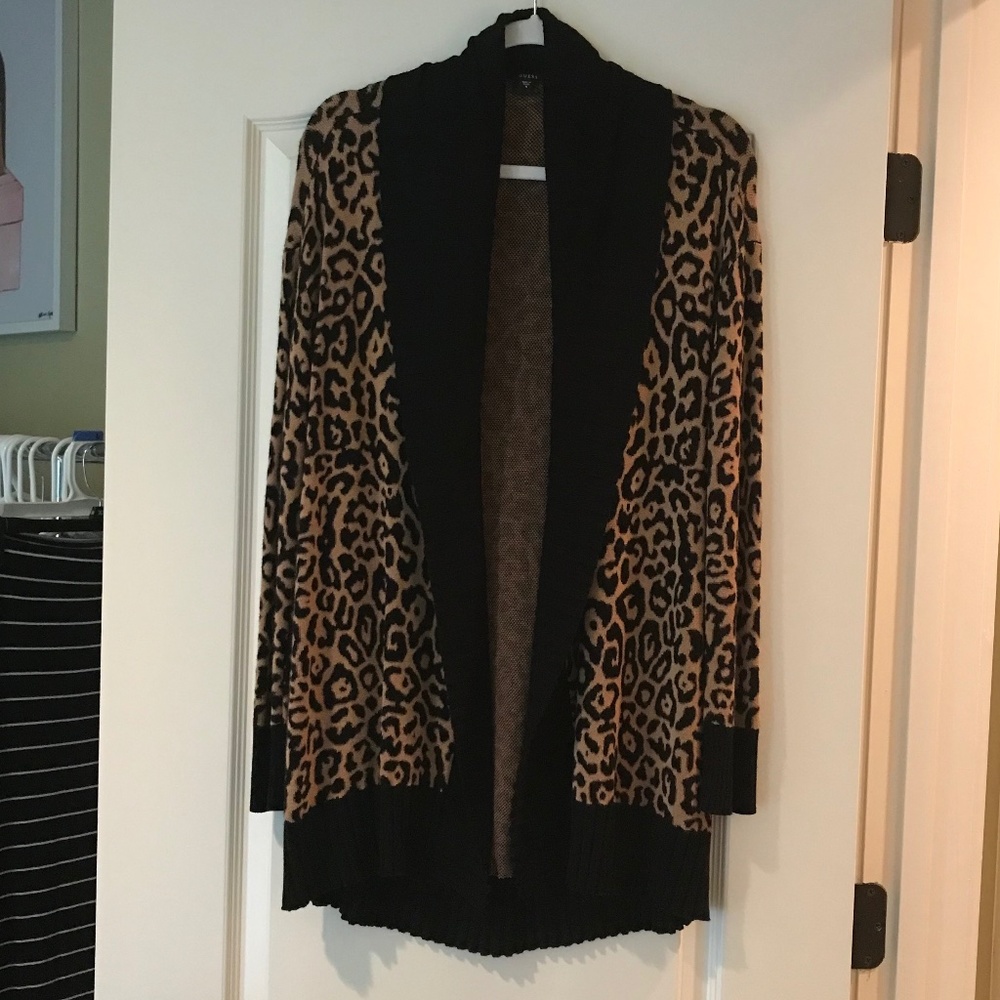 Guess Leopard Cardigan Sweater